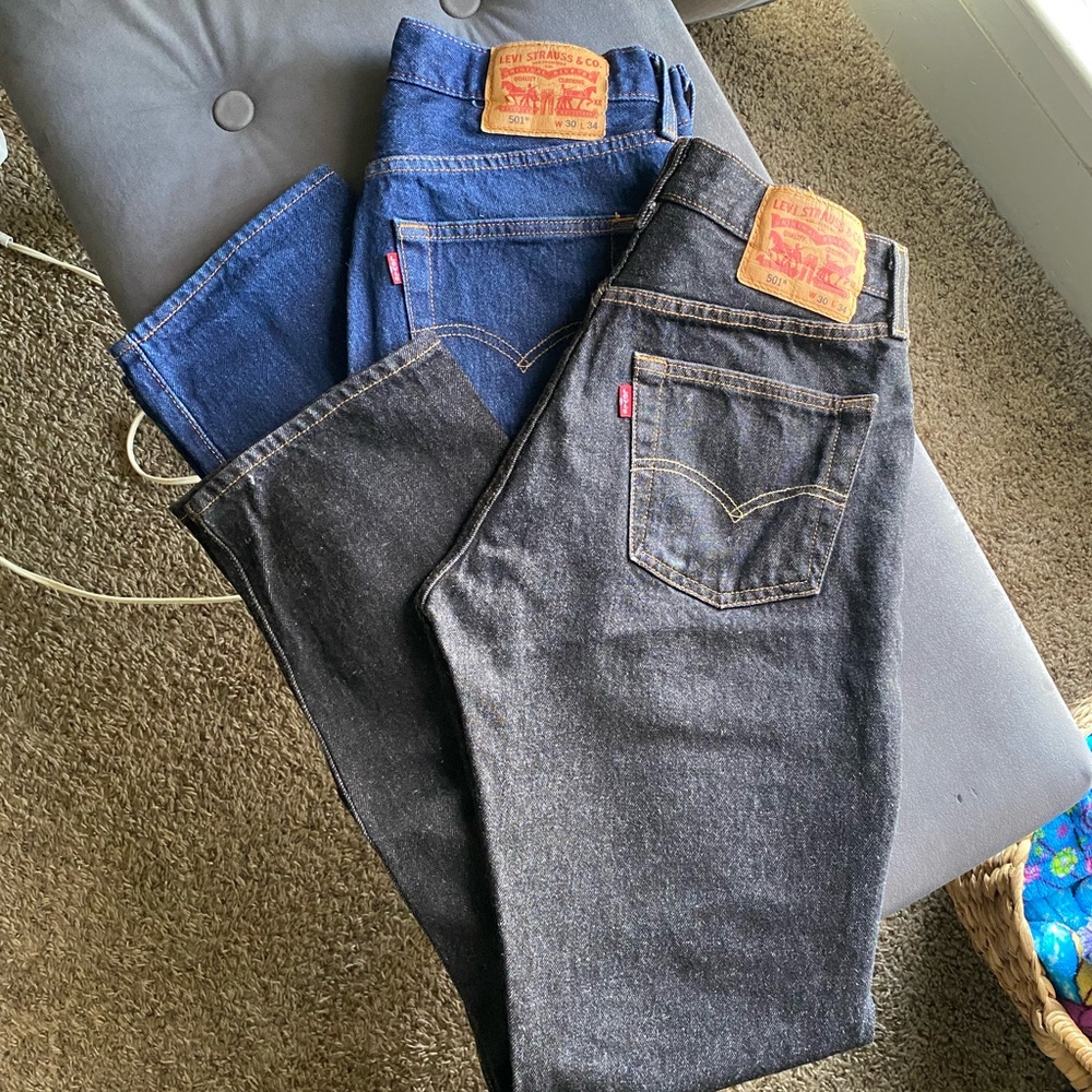 Levi's Men's Jeans - Black and Blue